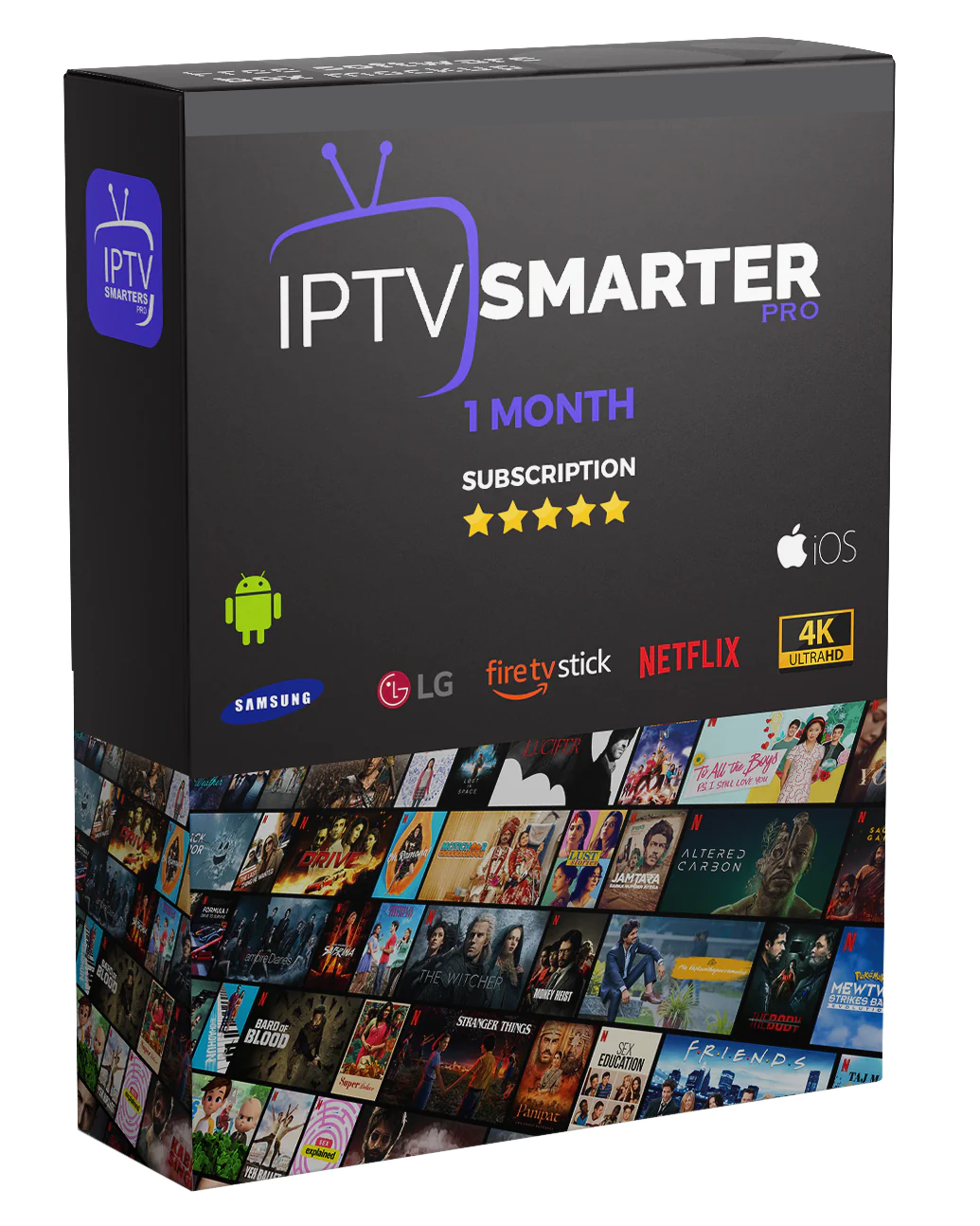 1 Month IPTV Smarters Pro / Smarters Player Lite : Unlimited Streaming Bliss